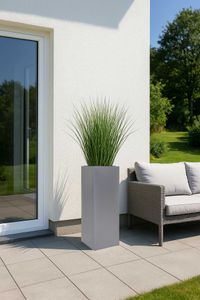 Pflanzkübel Blumenkübel Zink "Block", Silber