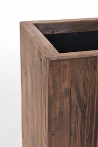 Pflanzkübel Raumteiler Recycling Holz "Elemento", Antik Braun