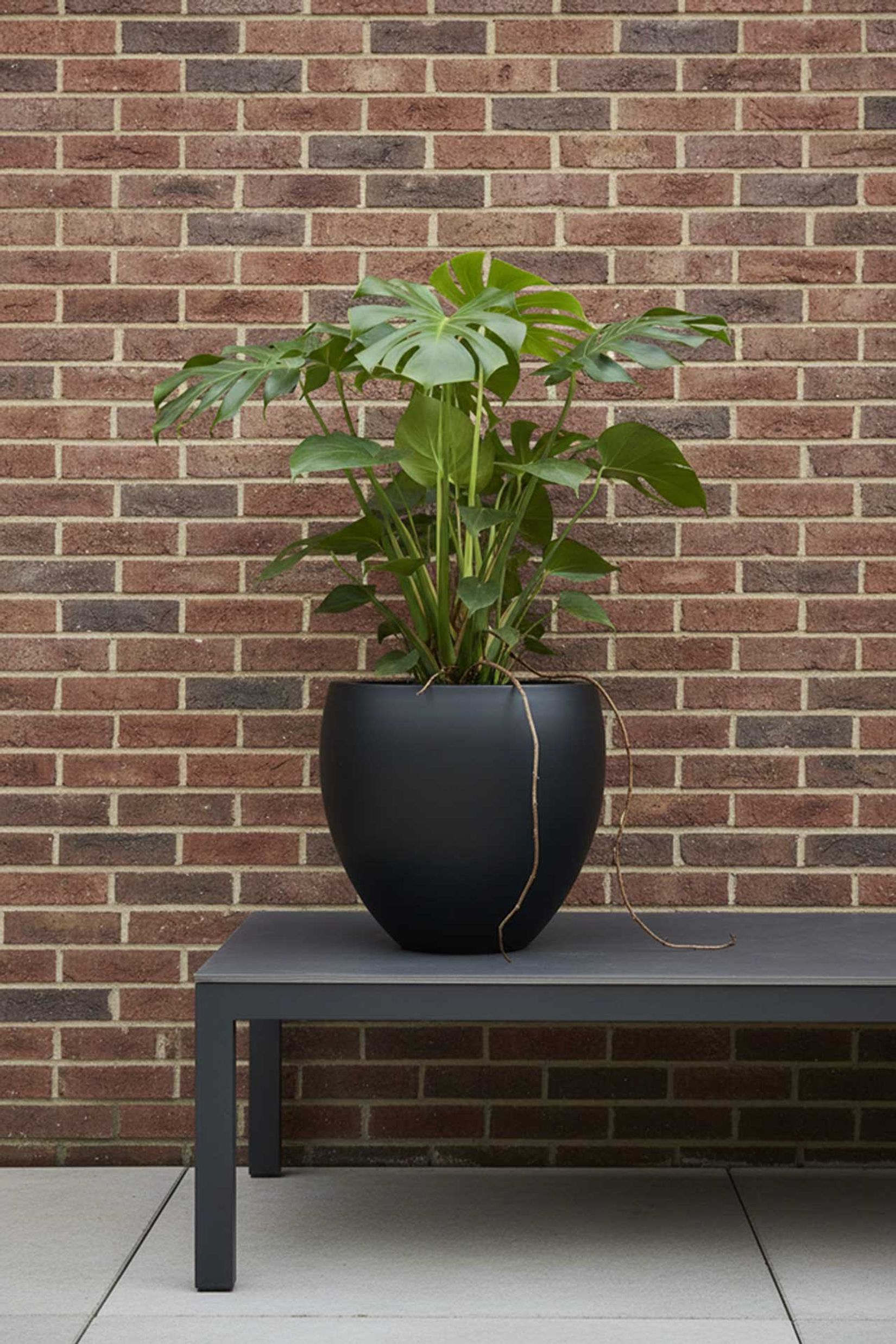 Blumentopf Fiberglas PLUTO Anthrazit