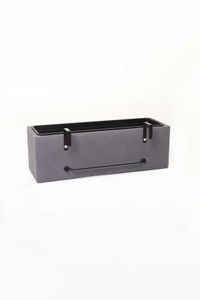 Balkonkasten Blumenkasten Fiberzement Milano "Benno", Grau