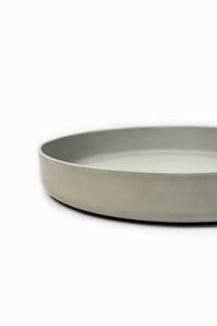 Pflanzschale Dekoschale Fiberglas ORYVEN Beton-Design Grau