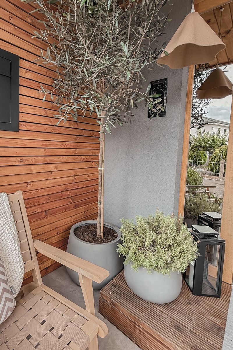 Blumentopf Pflanztopf Fiberglas GIRAR Beton-Design Grau | 31x27 cm | 148101213627