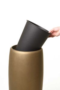Pflanzkübel XELA Fiberglas 34x92 cm Gold