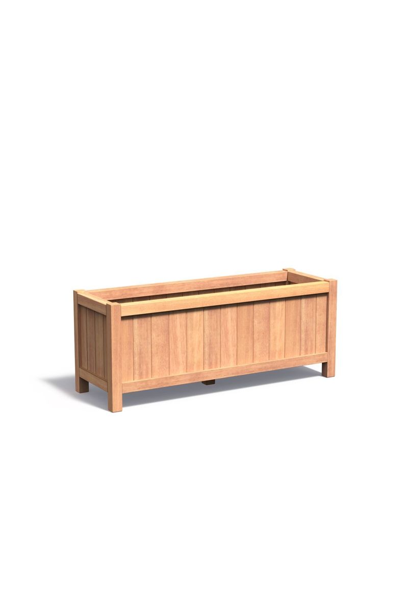 Pflanzkübel Blumenkasten rechteckig mit Füßen Holz BOXA FEET Hellbraun