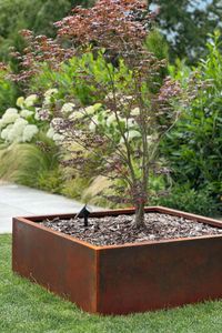 Pflanzkübel Hochbeet eckig Cortenstahl ECO Rostbraun