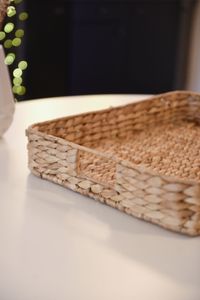Tablett Servierkorb Tischkorb Wasserhyazinthe "Tim", Natur