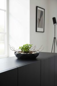 Pflanzschale Dekoschale Fiberglas CAVERO Anthrazit