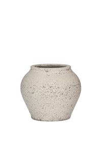 Blumentopf FUGU Fiberzement 37x33 cm Beige