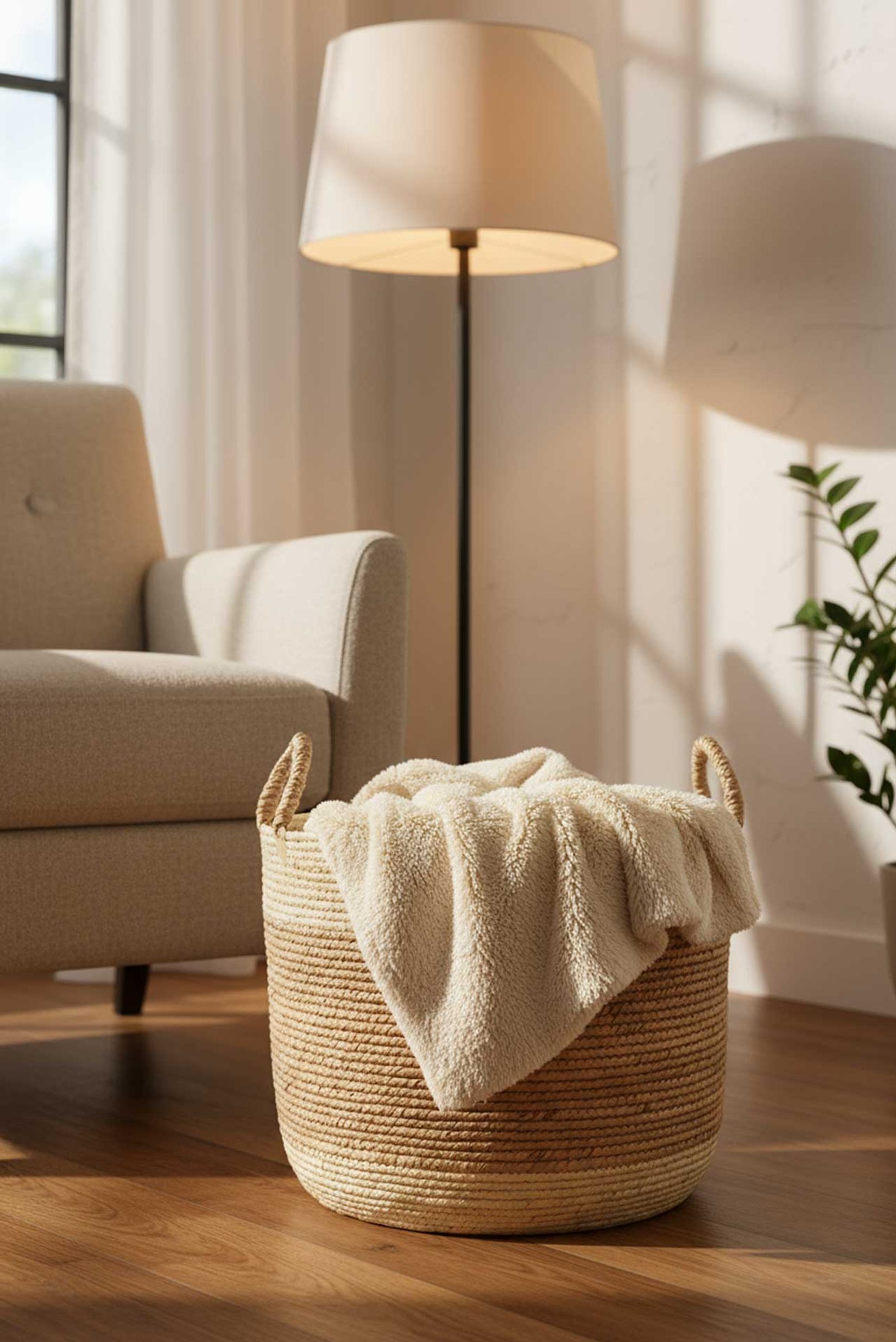 Korb DORMANTE Maisblatt Natur