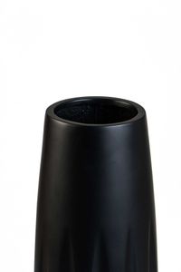 Bodenvase Fiberglas VERTIGA Schwarz Matt