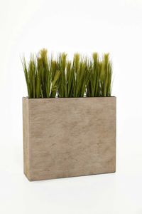 Pflanzkübel Raumteiler Fiberglas "Elemento", Beige gestreift