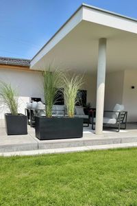 Pflanzkübel Pflanztrog Fiberglas "Maxi", Anthrazit