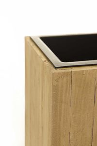 Pflanzkübel Raumteiler Recycling Holz "Elemento", Antik Braun