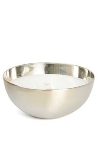 Schale mit Kerze Edelstahl Metall Halbkugel SOPLAR