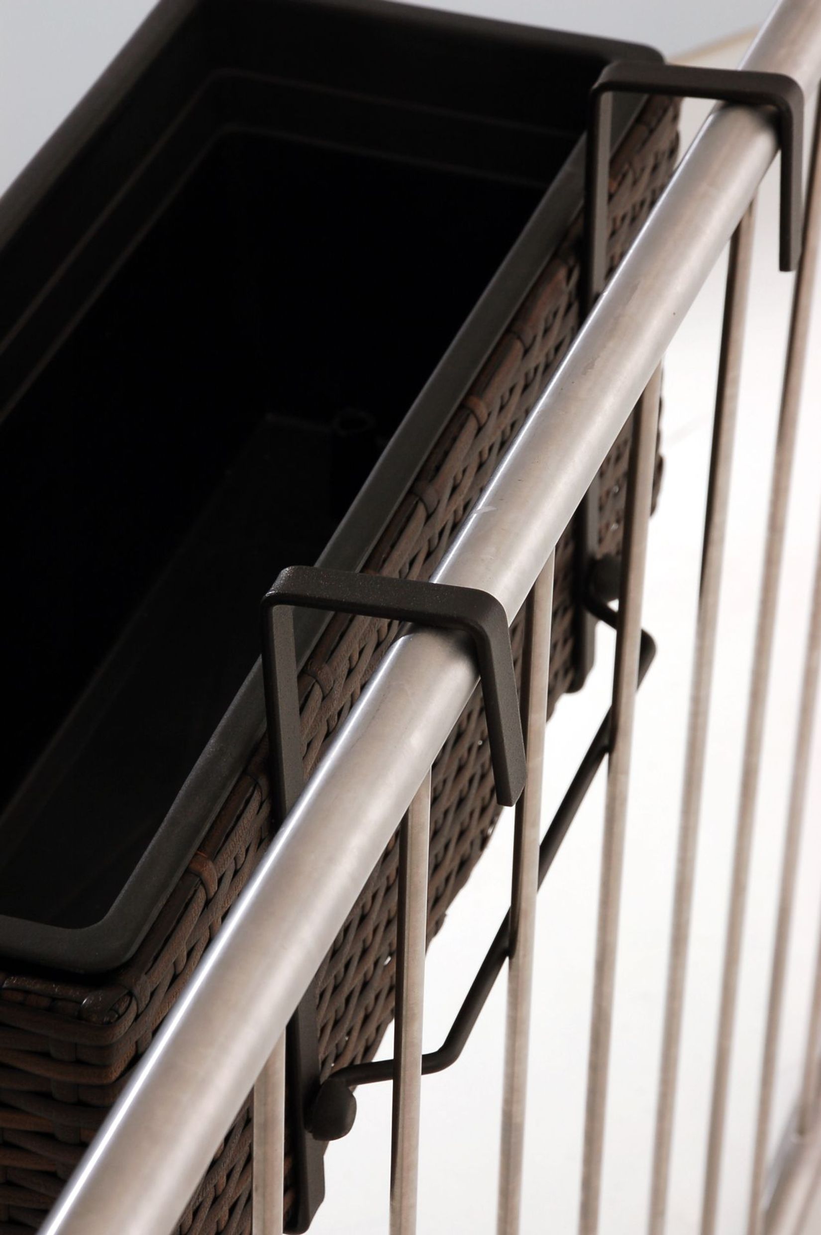 Balkonkasten Polyrattan "Balkoni", Bicolor Braun