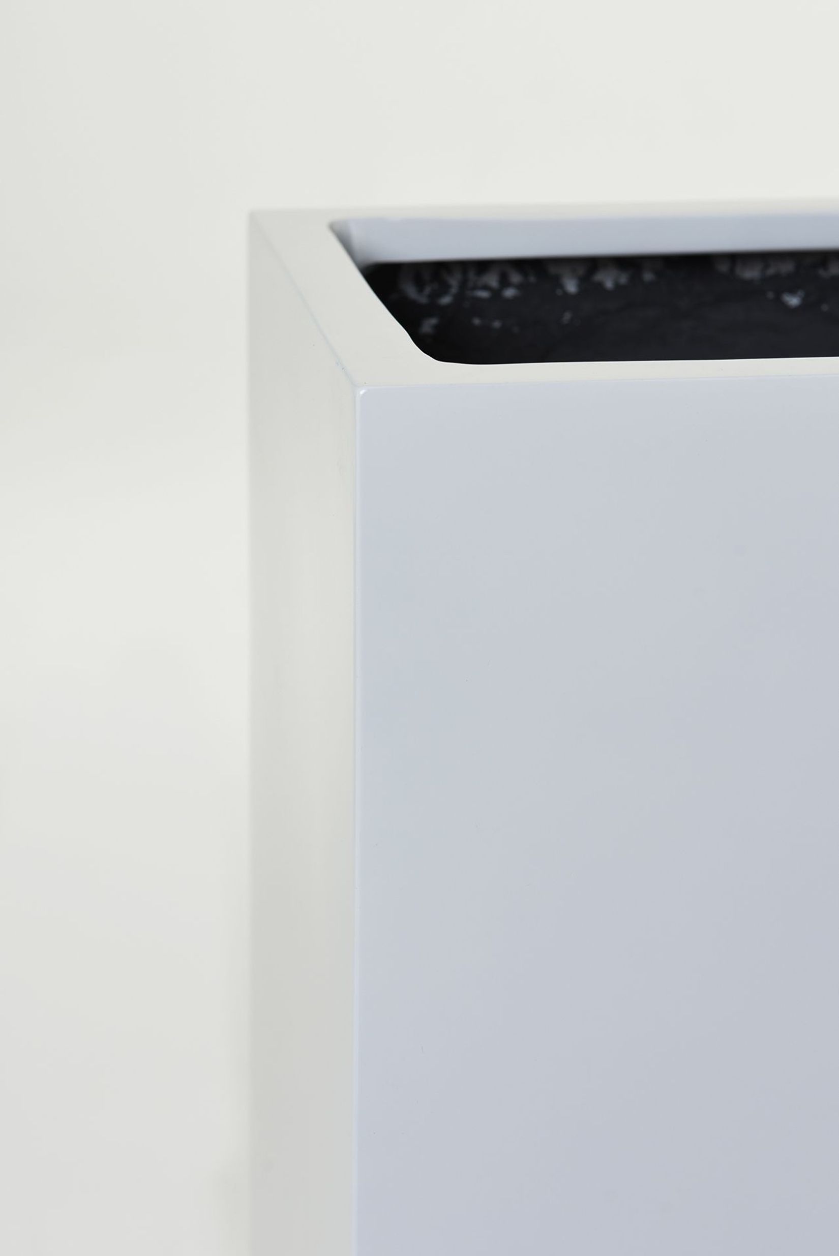 6er Set Pflanzkübel Raumteiler Fiberglas "Elemento", Weiß Matt