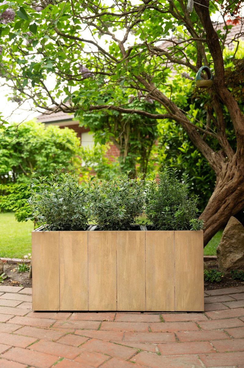 Pflanzkübel Pflanztrog Holz MAXI Braun | 95x33x45 cm | 2041459545
