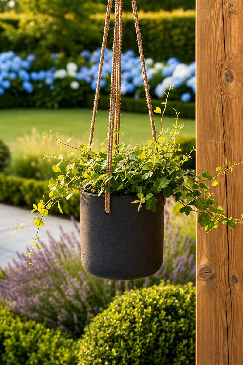 Hängetopf PENDULO Fiberglas 15x15 cm Anthrazit | 302414331185