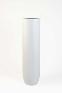 Pflanzgefäß Bodenvase SOLERIO Fiberglas Weiß Matt