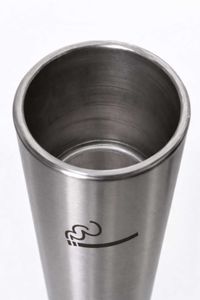 Standaschenbecher Standascher Edelstahl "Fumo", Gebürstet/Poliert