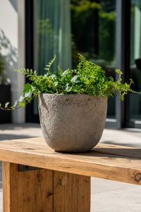 Pflanzkübel Blumentopf Fiberzement LONDA Erdgrau