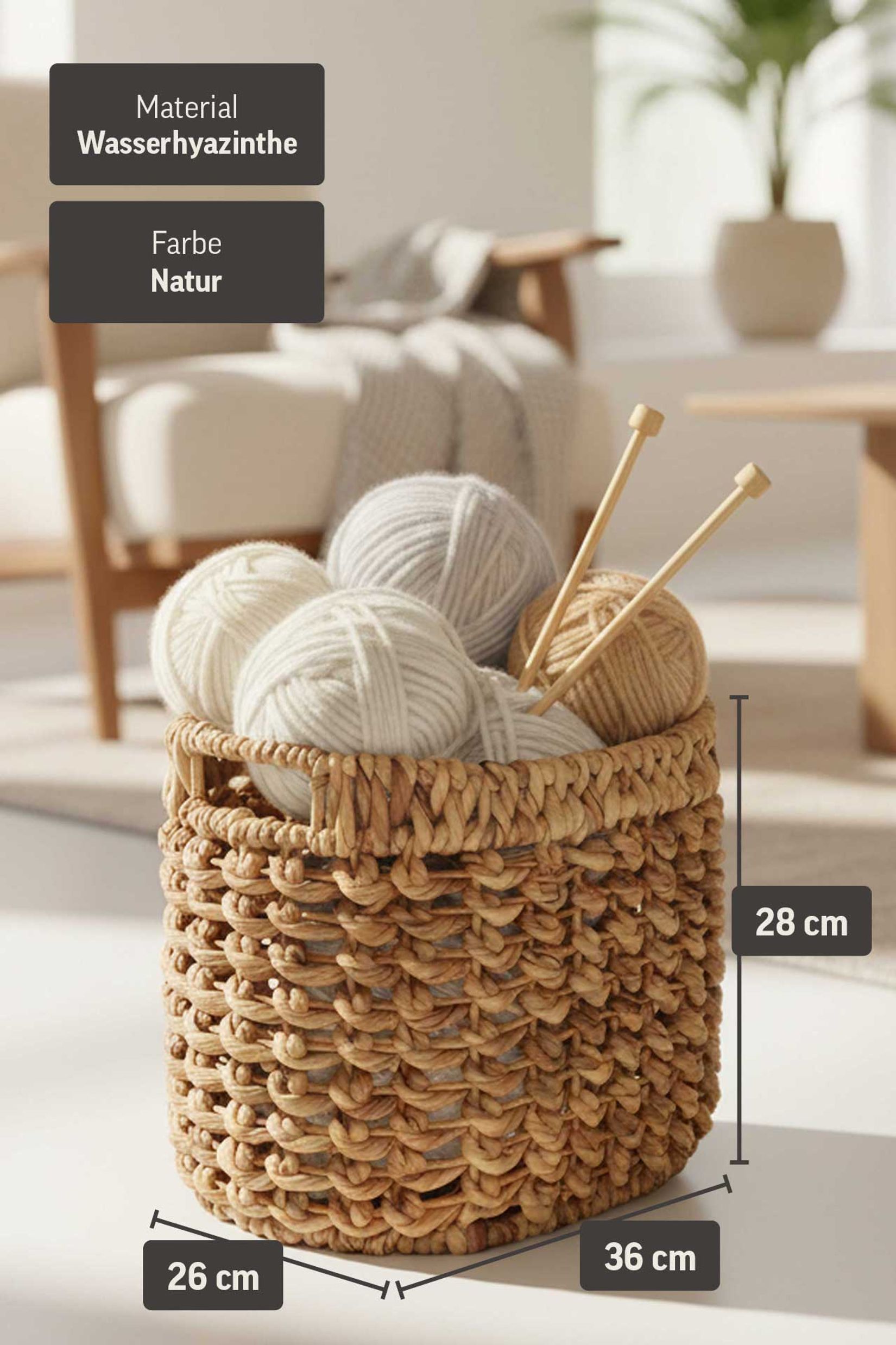Korb Dekokorb WODA Wasserhyazinthe Natur Korb Dekokorb WODA Wasserhyazinthe Natur