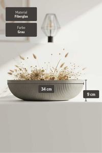 Pflanzschale Blumenschale Fiberglas PLANA Skandigrau