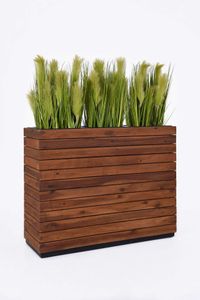 Pflanzkübel Sichtschutz Holz Akazie "Elemento" Braun