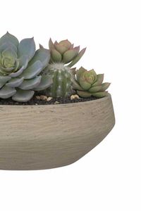 Pflanzschale Dekoschale Fiberglas SKRELLE Vulkanbeige