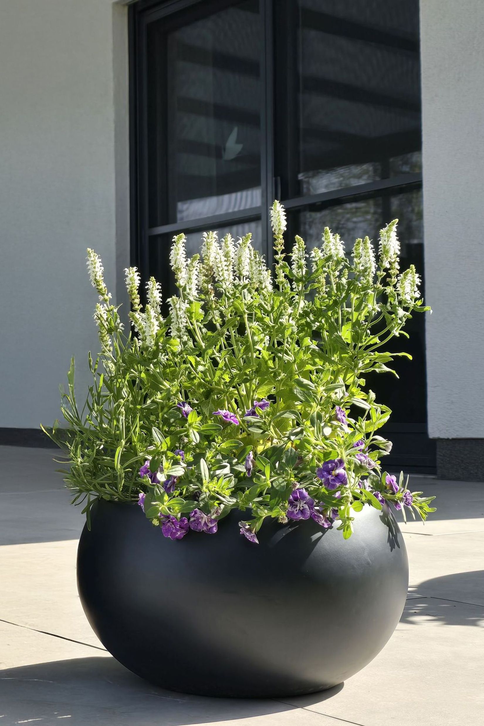 Blumentopf Fiberglas MORINO Anthrazit