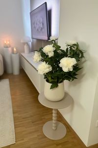 Kunstpflanze Pfingstrose Paeonia im cremefarbenen Dekotopf PEONY creme