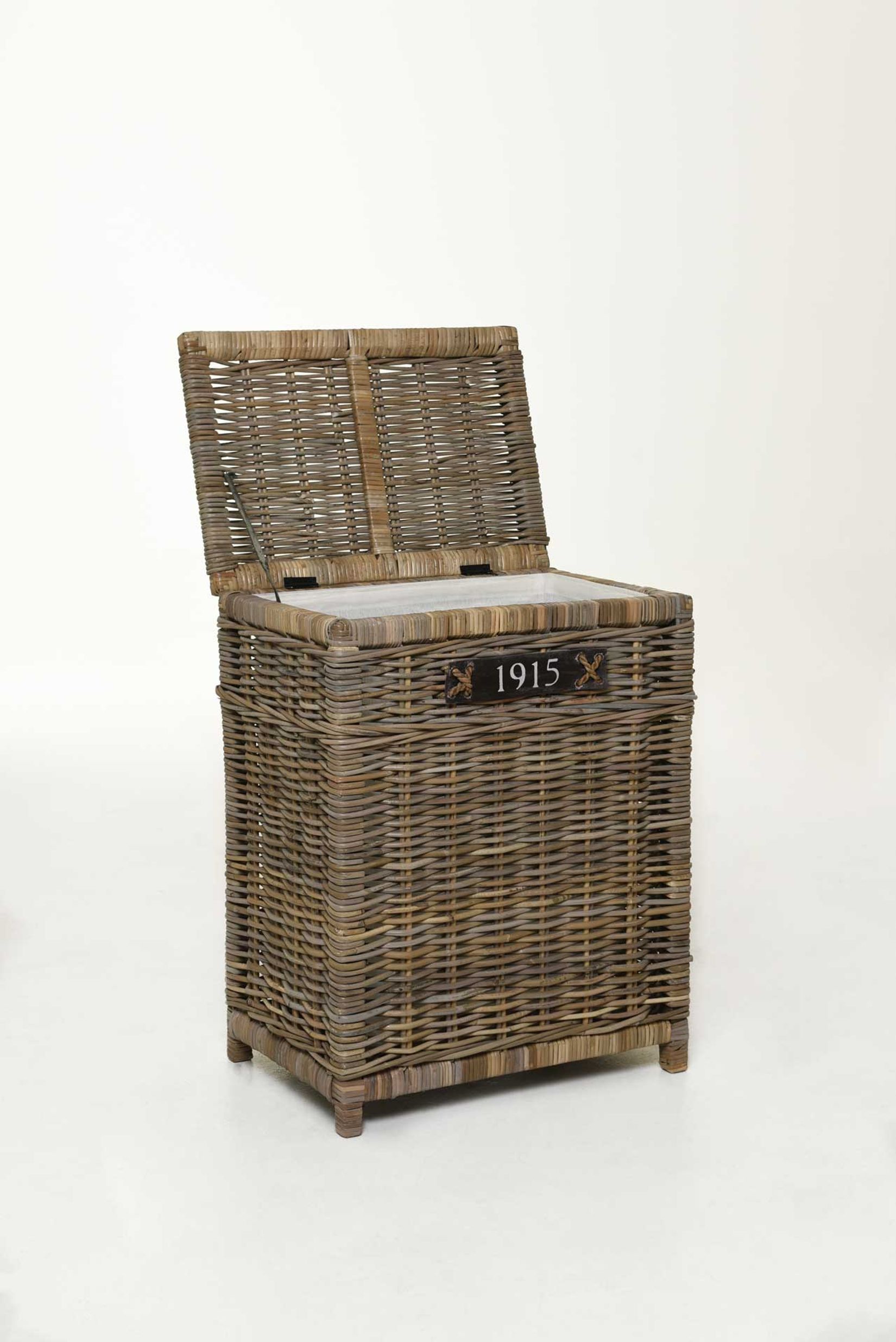 Wäschekorb CESTO Rattan 50x35x66 cm Grau Wäschekorb CESTO Rattan 50x35x66 cm Grau