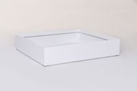 Pflanzschale Dekoschale eckig QUADRADO Fiberglas Weiß Matt
