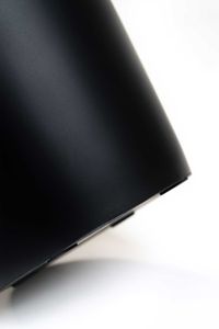 Bodenvase Fiberglas VERTIGA Schwarz Matt