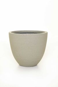 Pflanzkübel Blumentopf Fiberglas VIRINGO Sandstein Beige