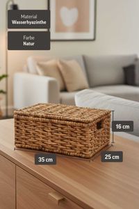 Korb Regalkorb SECCHIO Wasserhyazinthe Natur