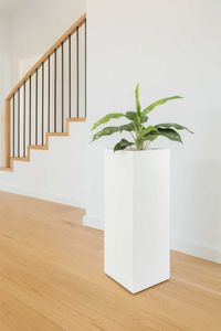 Pflanzkübel Blumenkübel MDF BLOCK Säule weiß matt