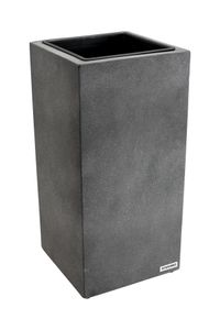 Pflanzkübel Blumenkübel Fiberzement "Block" Säule, Grau