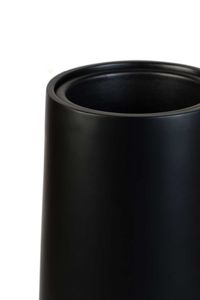 Pflanzkübel Bodenvase Fiberglas BERBELO Schwarz Matt