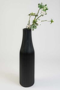 Bodenvase Fiberglas VERTIGO Schwarz Matt 
