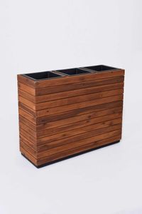 Pflanzkübel Sichtschutz Holz Akazie "Elemento" Braun