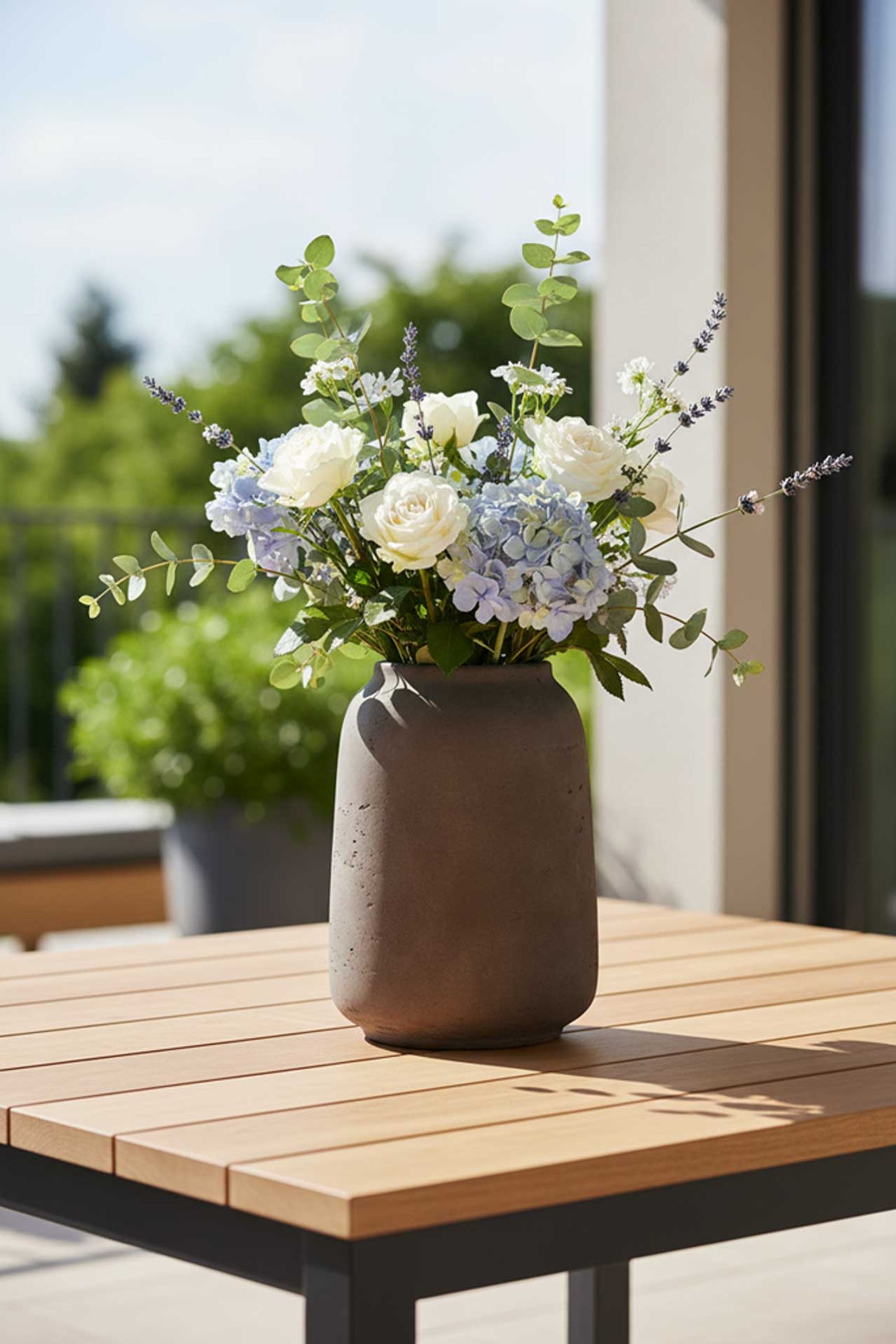 Tischvase MONTI Fiberglas 24x34 cm Braun