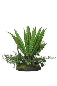 Kunstpflanze Farn Arrangement auf Erdballen ARRANJO grün