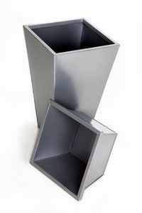 Pflanzkübel Blumenkübel Zink "New Advance", Silber