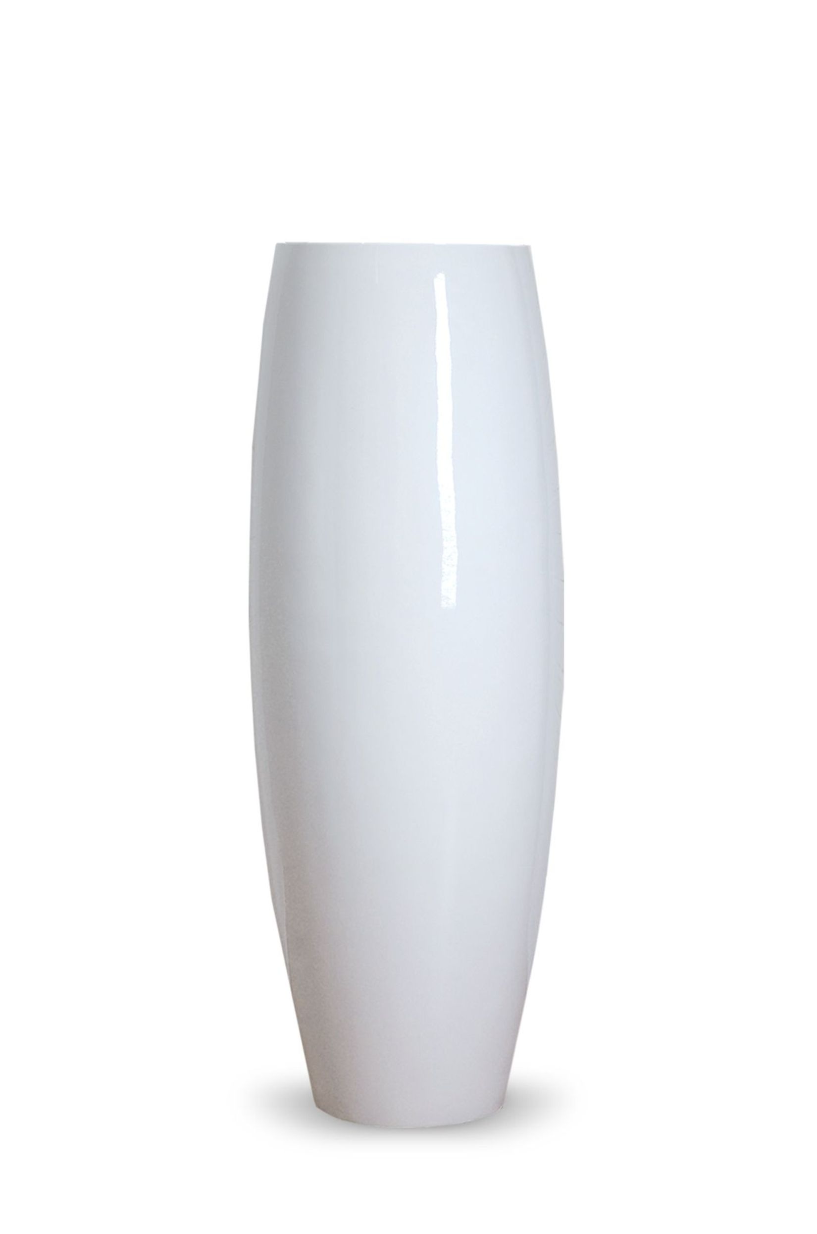 Exklusiver Pflanzkübel Fiberglas "Magnum" Weiß Hochglanz