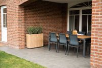 Pflanzkübel Raumteiler Recycling Holz "Elemento", Antik Braun