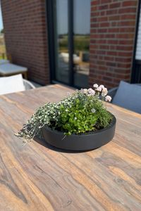 Pflanzschale Dekoschale rund Fiberglas ESCADA LOW Anthrazit