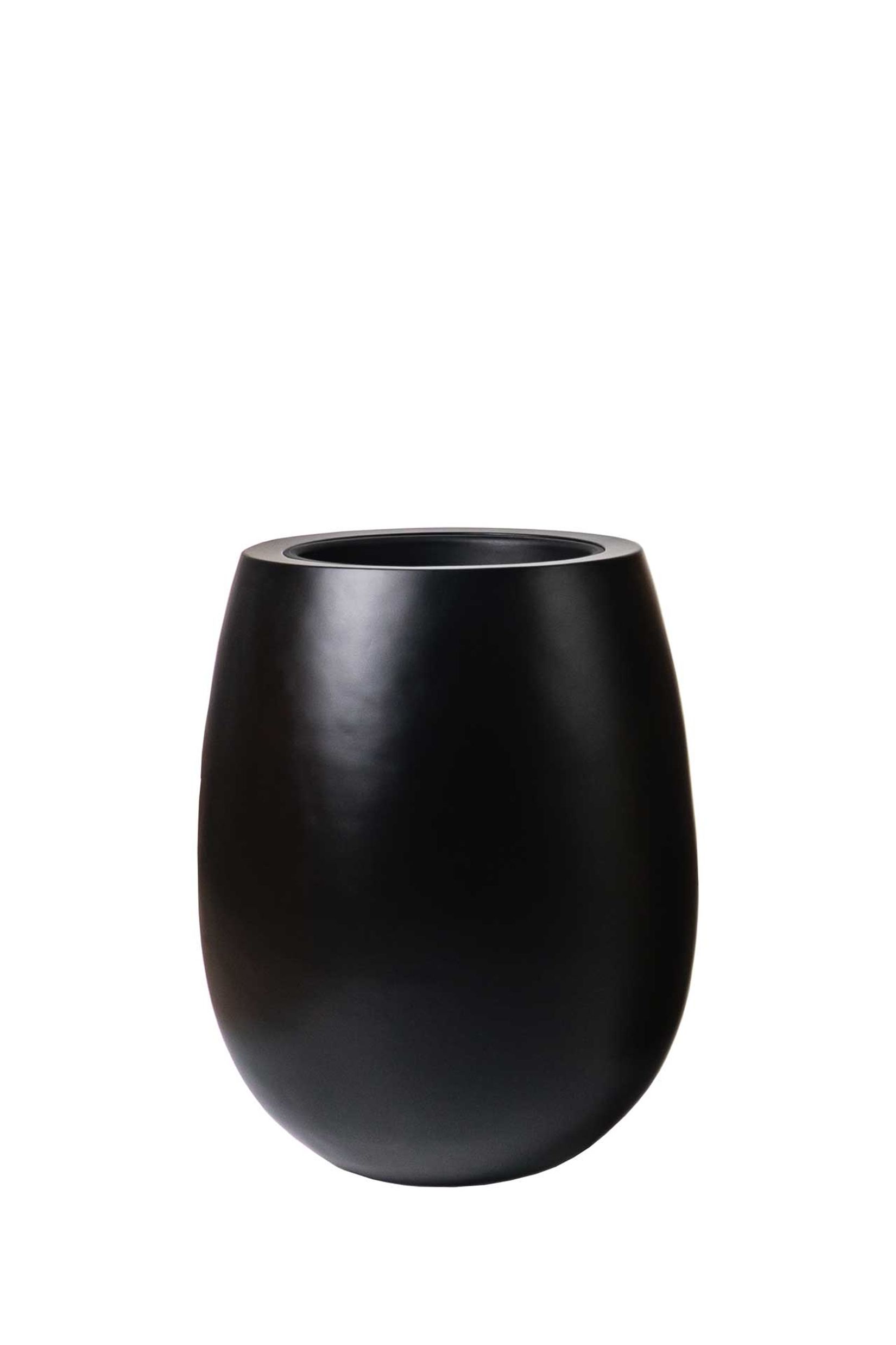Blumentopf BALAO Fiberglas 40x50 cm Schwarz