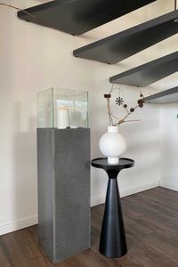 Windlichtsäule Kerzenhalter in Beton Optik CANDELA - Anthrazit