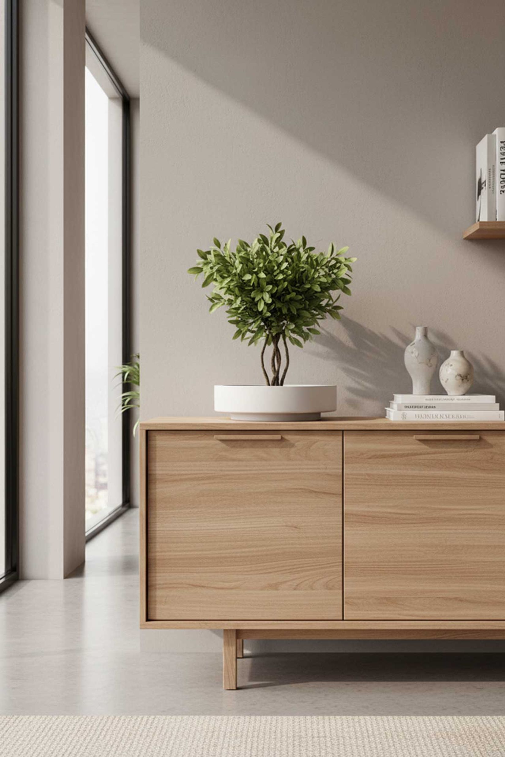 Pflanzschale Dekoschale rund Fiberglas ESCADA LOW Weiß Matt